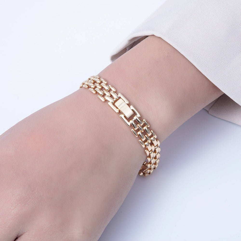 18K Gold Filled Minimalist Panther Chain Bracelet