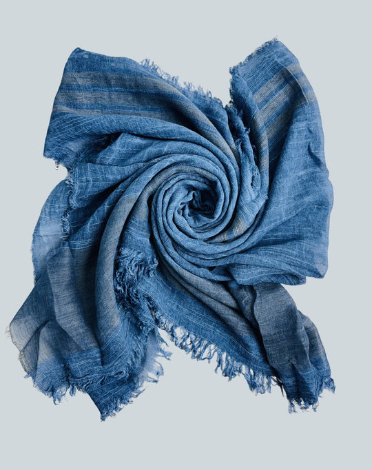 Stonewash Vintage Feel Frayed Scarf