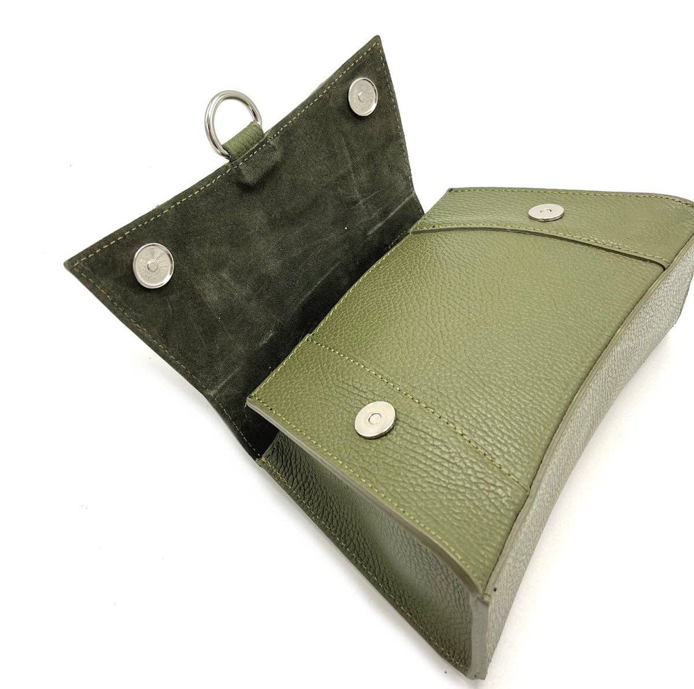 Leather Mini Briefcase Purse
