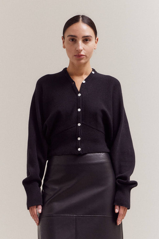 Fitted Black Cardigan