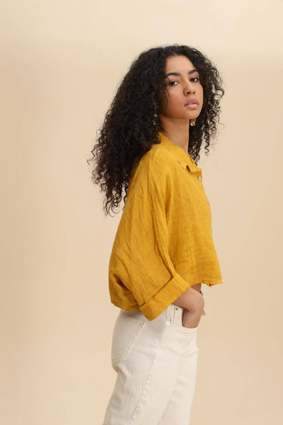 Boxy Linen Button Up