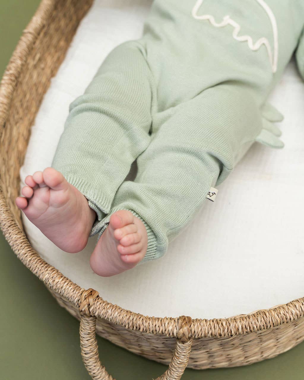 Dino Embroidered Baby Knit Jumpsuit
