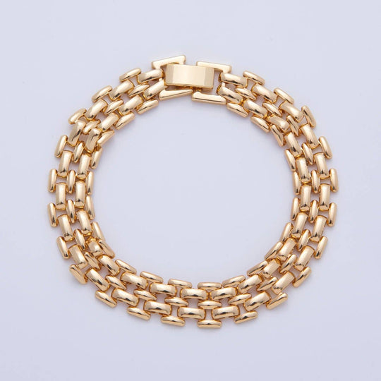 18K Gold Filled Minimalist Panther Chain Bracelet