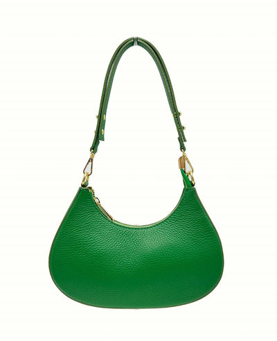 Suie Valentini Genuine Green Leather Shoulder Bag - Simple Good
