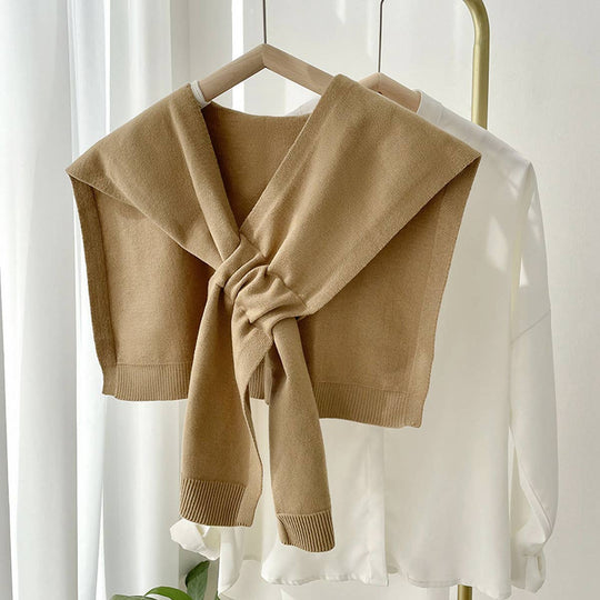 Solid Color Knotted Shawl