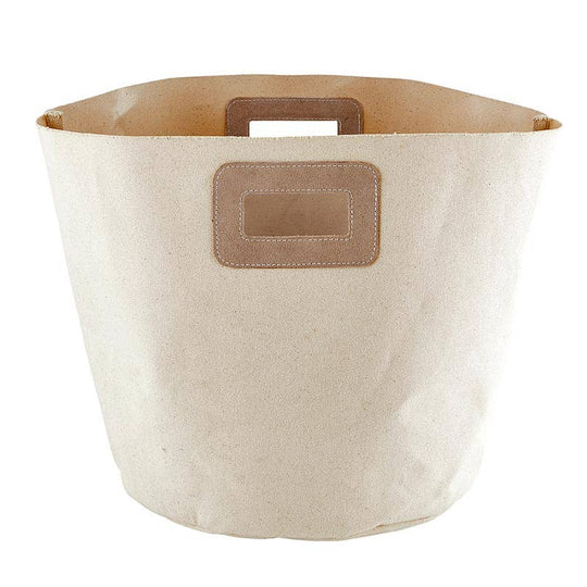 Canvas Bag with Natural Suede Handles