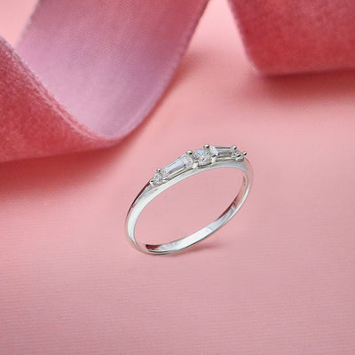 Tapered Baguette Crystal Ring