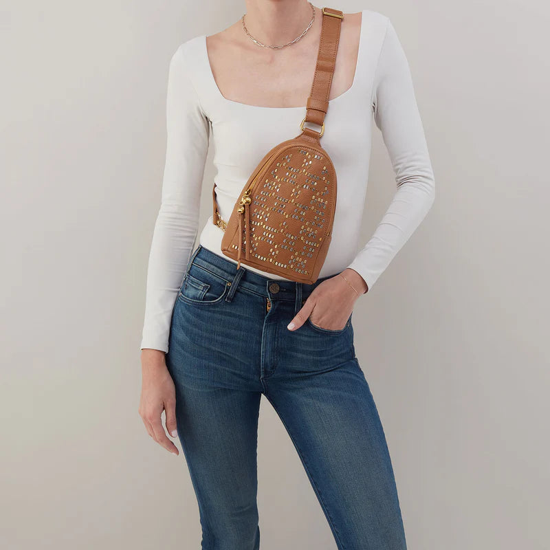 Fern Sling Bag with Brass Accents