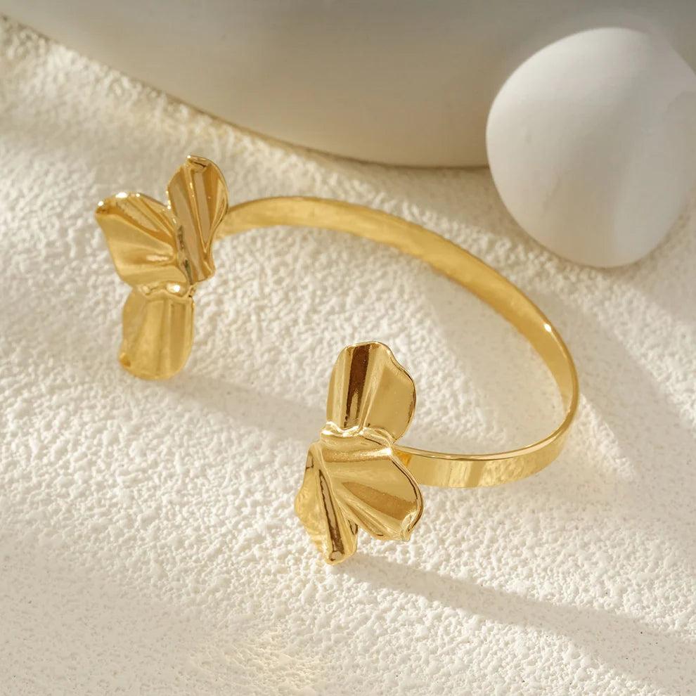 Open Flower Cuff Bracelet