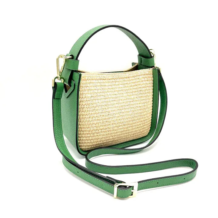 Suie Valentini Leather and Straw Bag - Simple Good