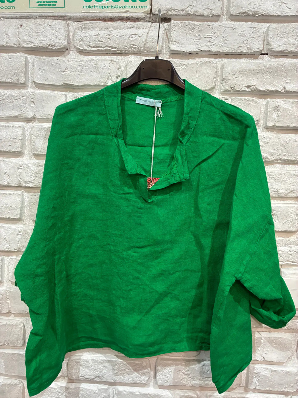 Linen V-Neck Top
