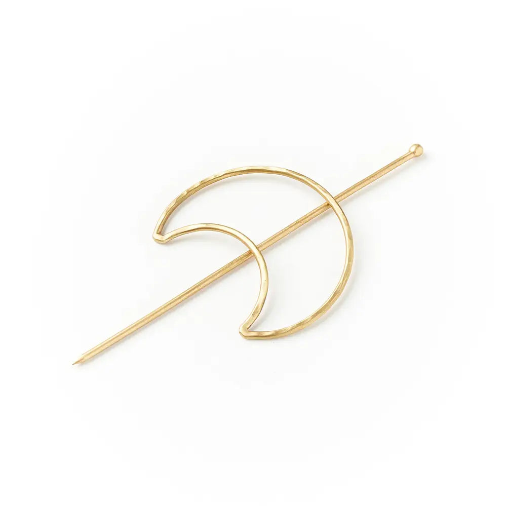 Indukala Crescent Moon Hair Slide with Stick