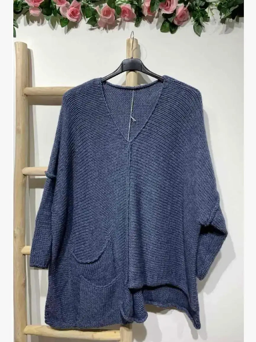 Alpaca Blend Asymmetrical Sweater