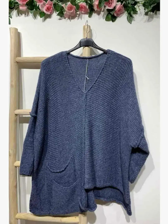 Alpaca Blend Asymmetrical Sweater