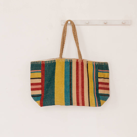 Carmen Lined Striped Tote