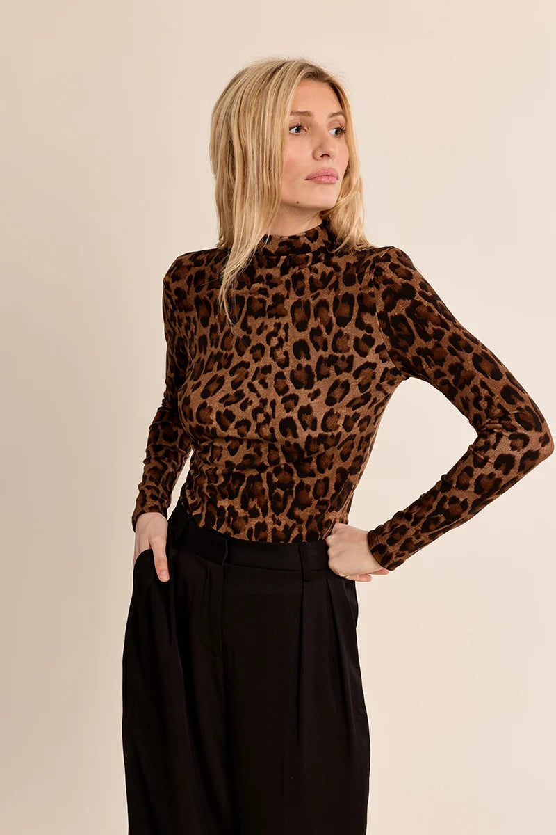Leopard Turtleneck