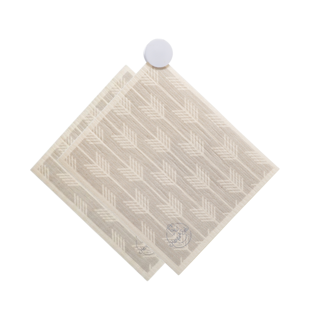 Light Grey Arrowhead Swedish Dish Cloth