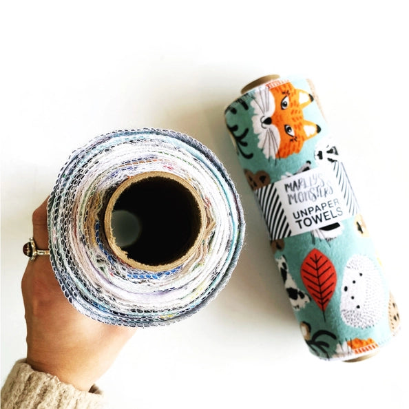 Marley's Monsters Prerolled UNpaper Towels 12 Pack- Surprise Prints - Simple Good