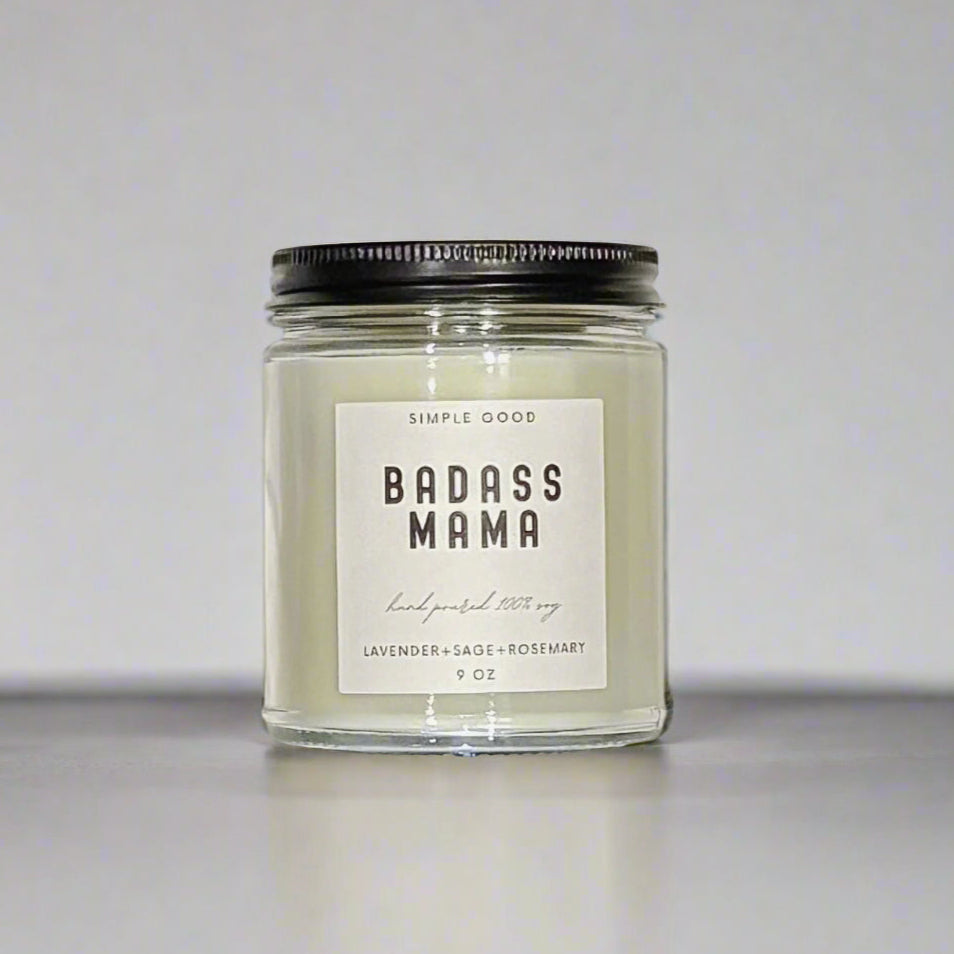 badass mama mother's day candle