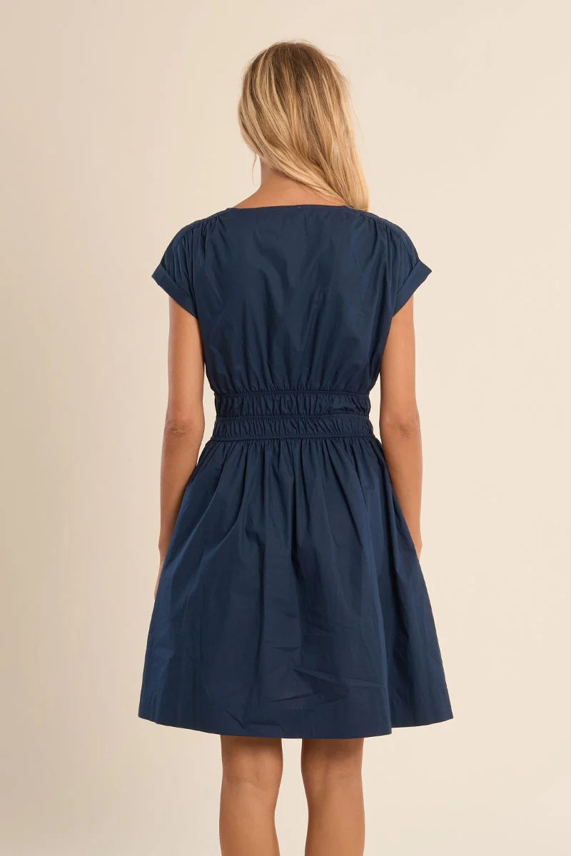 Navy Knee Length Dress