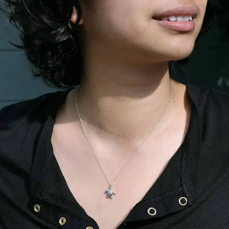 Nina Designs Silver Sea Turtle Necklace - Simple Good