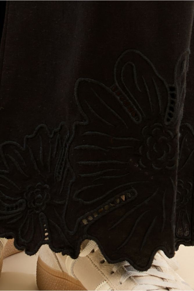 Summer Lightweight Embroidered Accent Pant