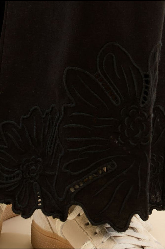 Summer Lightweight Embroidered Accent Pant