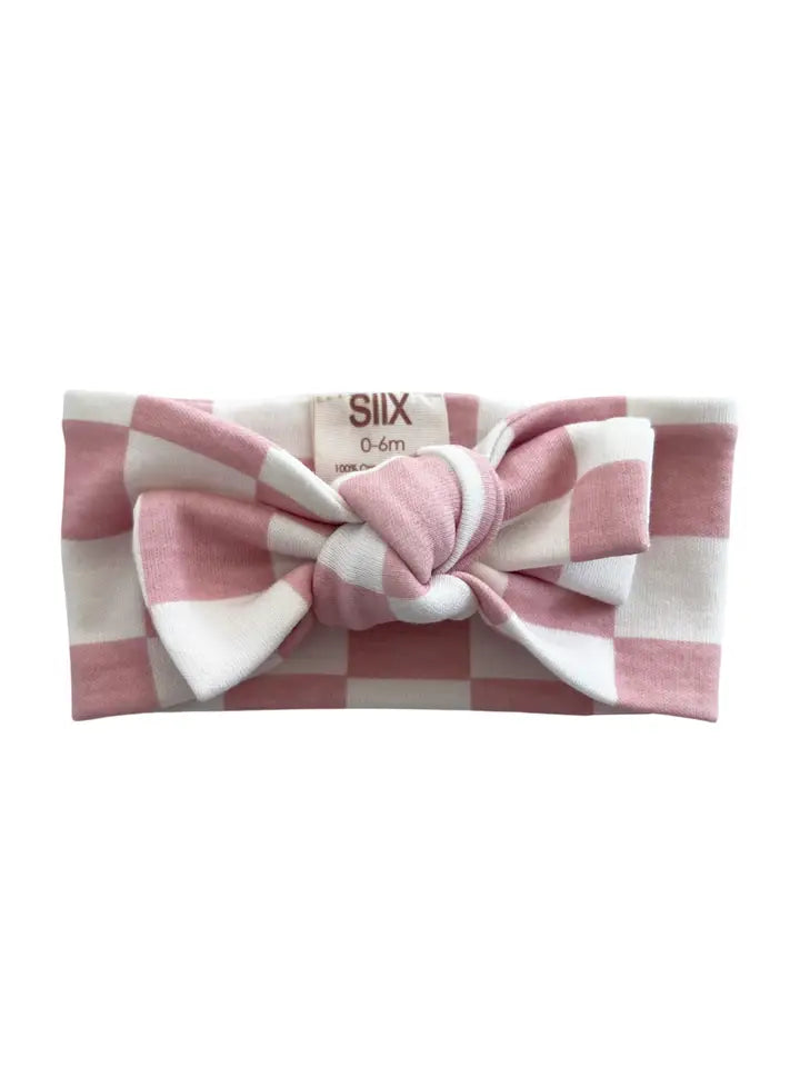 SIIX Collection Checkerboard Organic Baby Bow - Simple Good