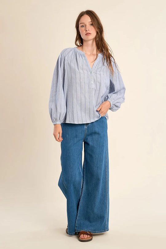 Cotton Striped Blouse