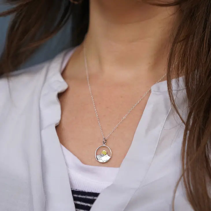 Nina Designs Mountain and Sun Pendant Necklace - Simple Good