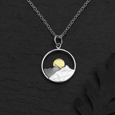 Nina Designs Mountain and Sun Pendant Necklace - Simple Good