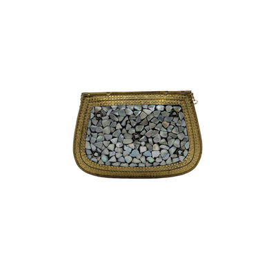 Tear Drop Mosaic Metal Purse