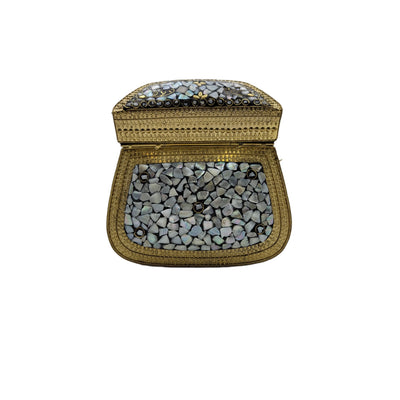 Tear Drop Mosaic Metal Purse