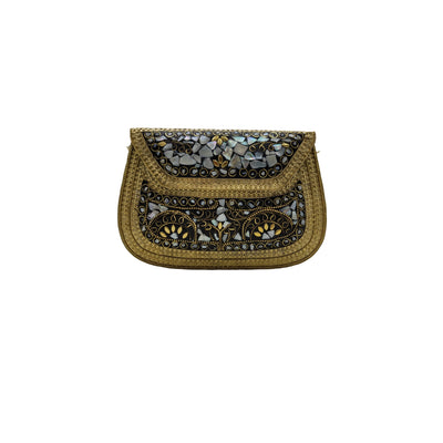 Tear Drop Mosaic Metal Purse