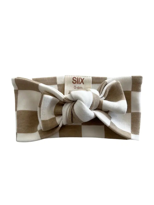 SIIX Collection Checkerboard Organic Baby Bow - Simple Good