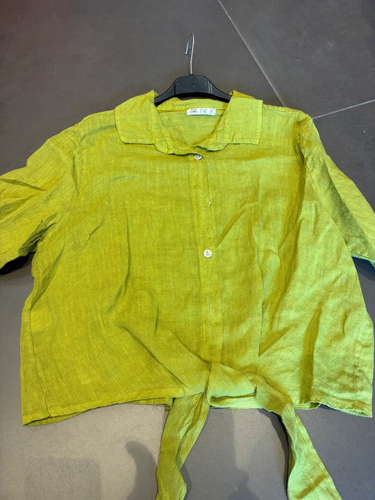 Tie Front Linen Button Up