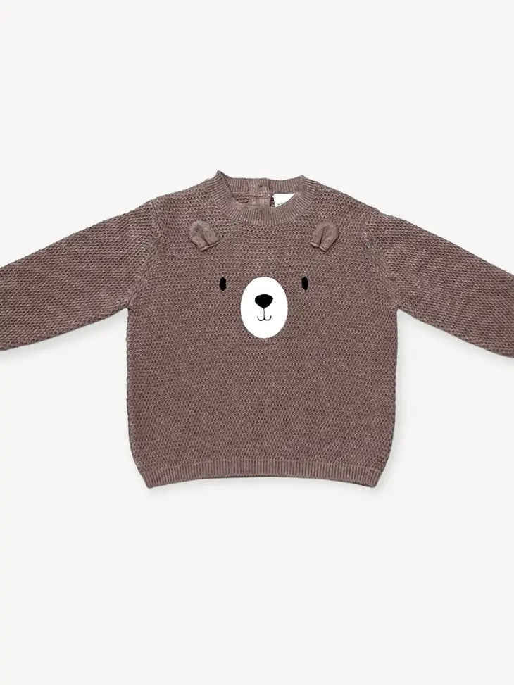 Viverano Organics Baby Bear Pullover Sweater - Simple Good