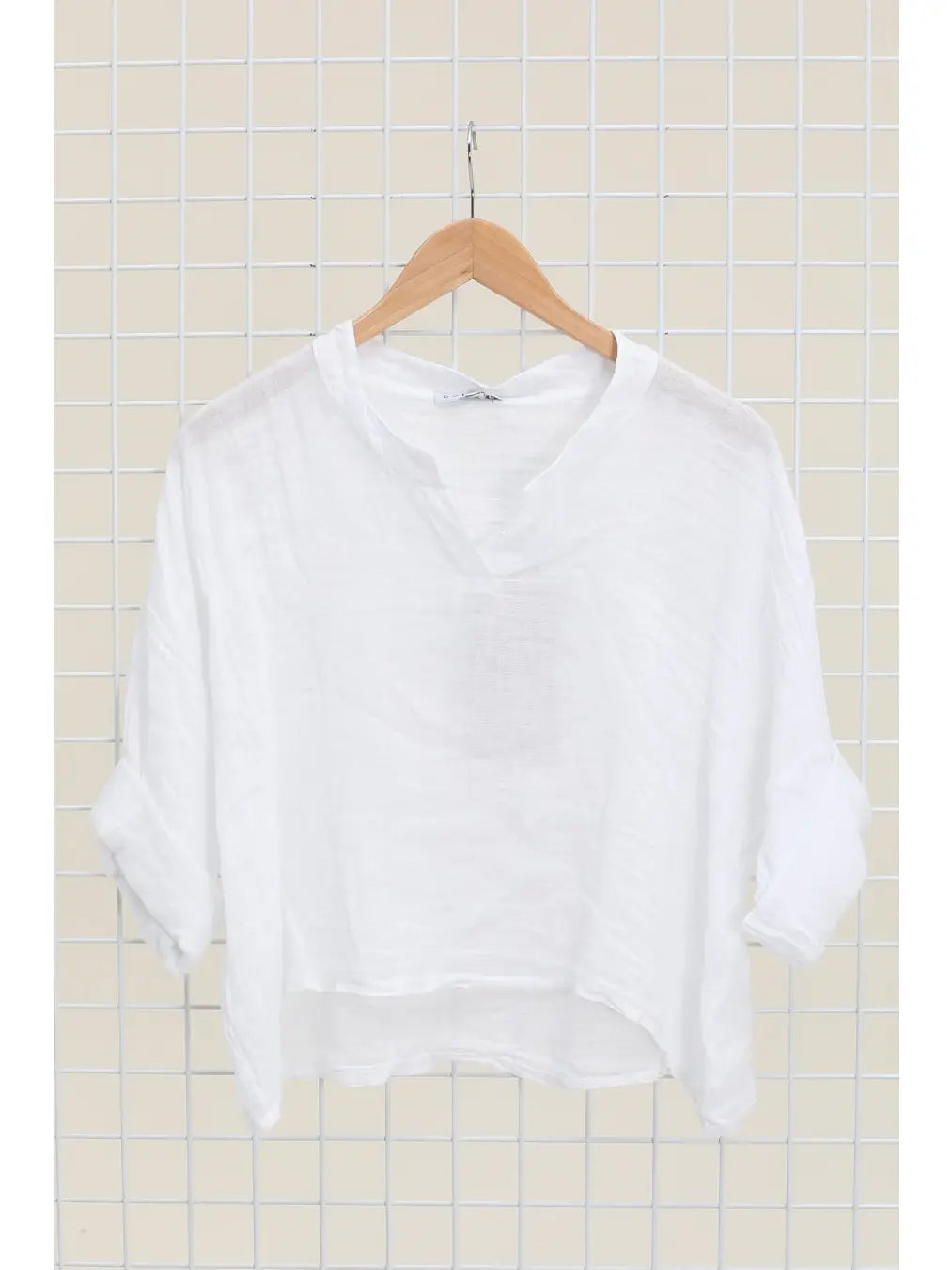 Linen V-Neck Top