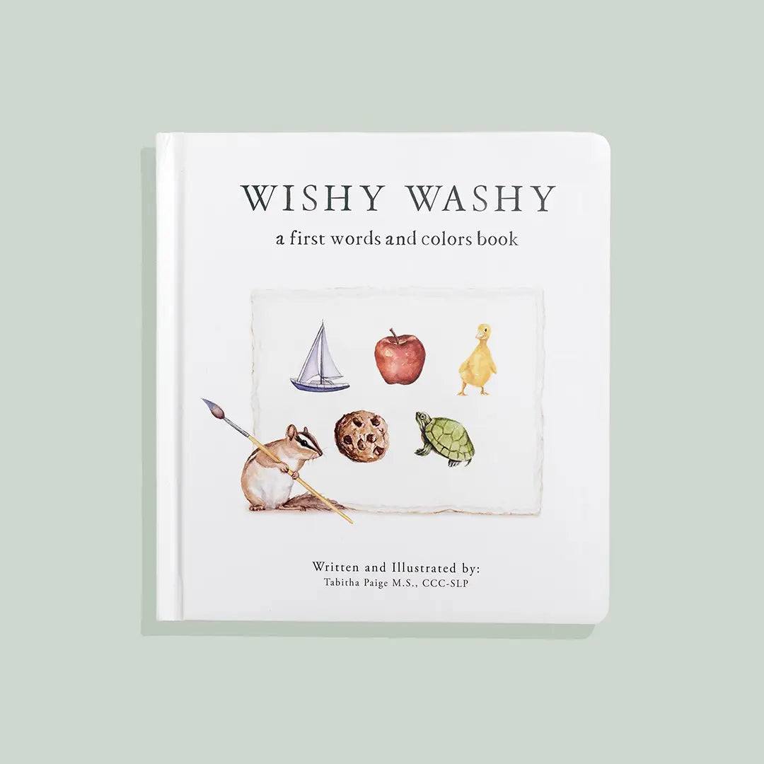 Paige Tate & Co. Wishy Washy: Board Book of First Words and Colors - Simple Good