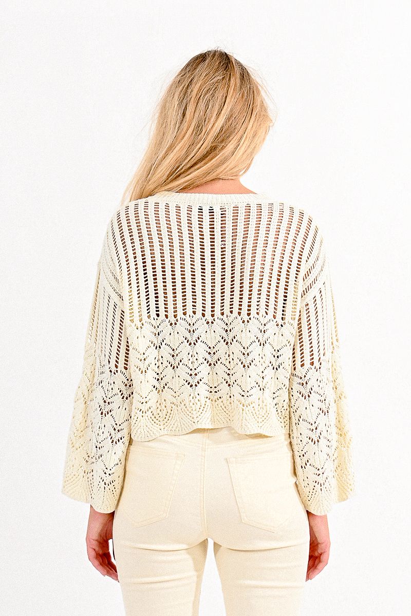 Molly Bracken Crochet Patterned Sweater - Simple Good