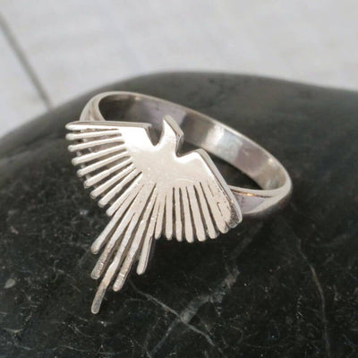 Baizaar Sterling Silver Phoenix Ring: 7 - Simple Good