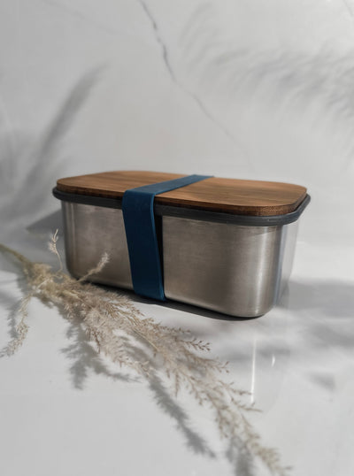 Travel Food Storage Container with Bamboo Lid
