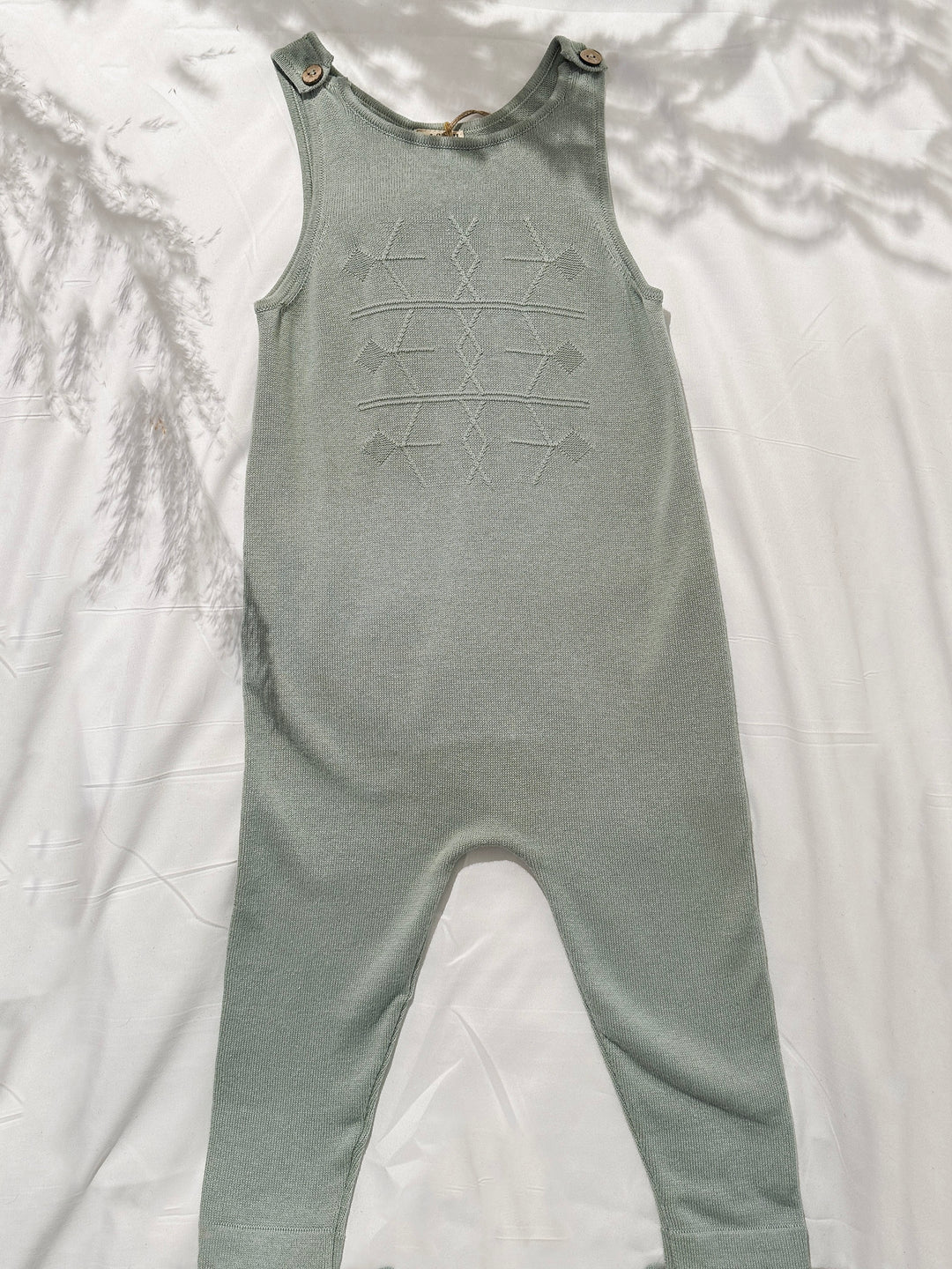 Organic Cotton Handknit Dungaree - Storm