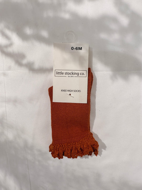 Lace Top Knee High Socks for Babies