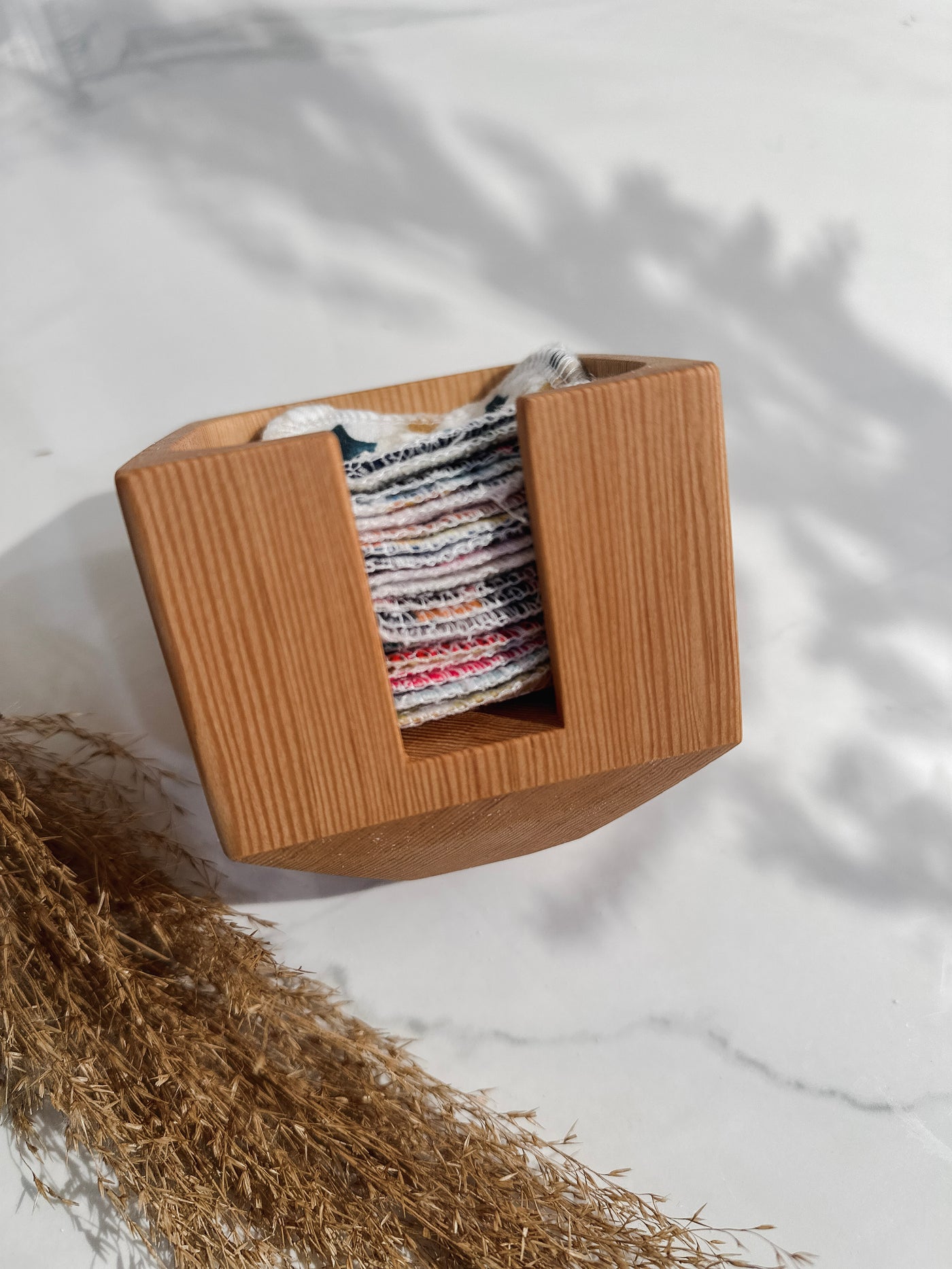 Wooden Holder for Marley's Monsters Facial Rounds