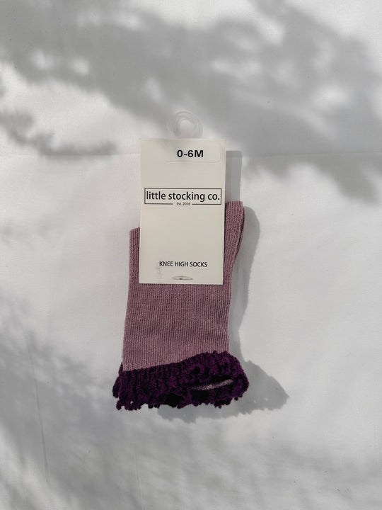 Lace Top Knee High Socks for Babies