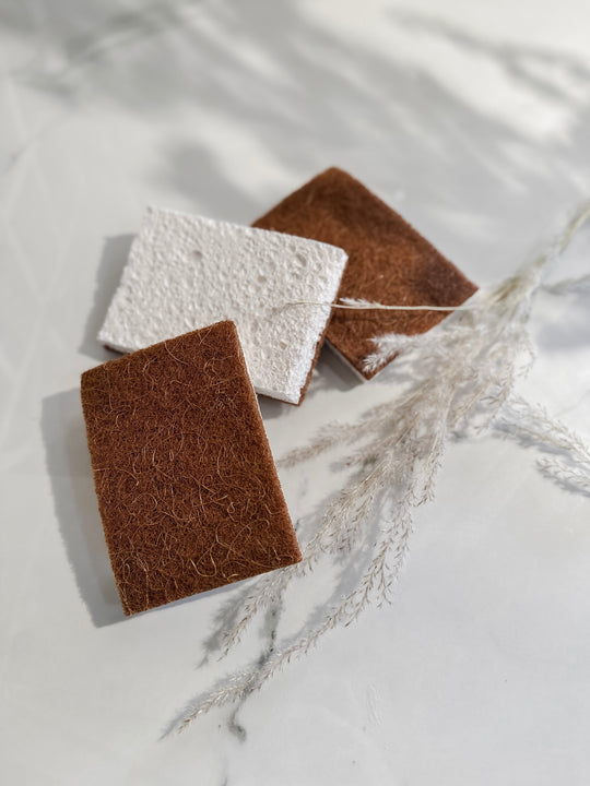 Sets of Plastic Free Coconut Sponges