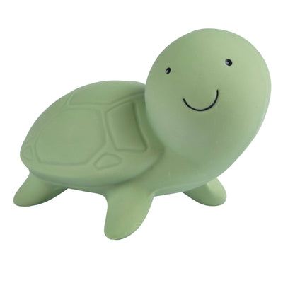 Tikiri Toys LLC Turtle Natural Organic Rubber Teether, Rattle & Bath Toy - Simple Good