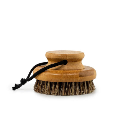 EcoFreax Round dry body brush with string - Simple Good