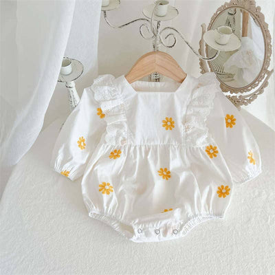 Howkidsss Daisy Embroidered Romper - Simple Good